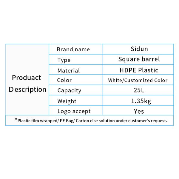 15.25 Inches 5 Gallon Chemical Containers Alkali Medicament 25 Ltr Jerry Can