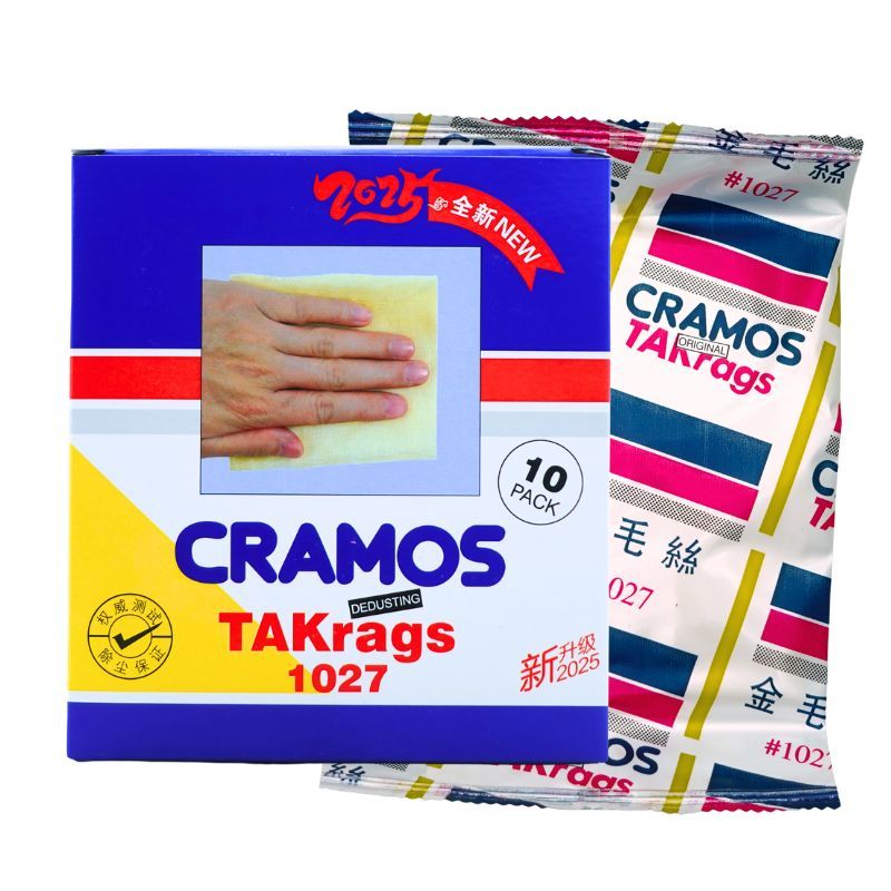 CRAMOS 1027 Cotton Gauze Tack Cloth 30x40cm Resin Coated Dust Removal Wipe For Auto Painting