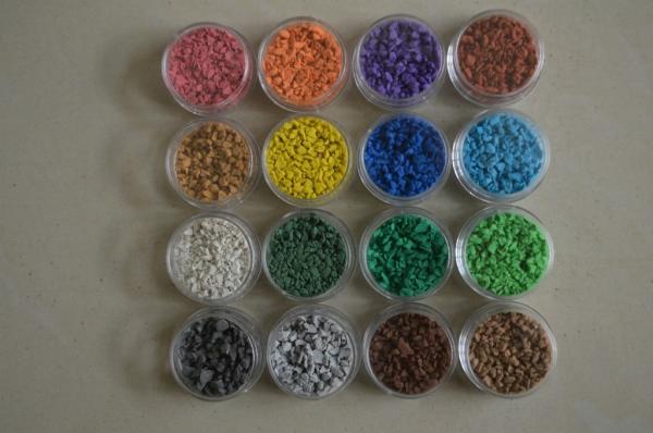 Colored EPDM Rubber Granules Customized Playground Rubber Crumb 1mm - 4mm / 3mm - 5mm