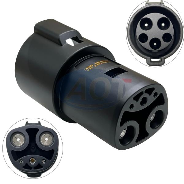 Portable EV Plug J1772 EV Vehicle Charging Plug Adapter 80Amp Tesla To J1772 Adapter