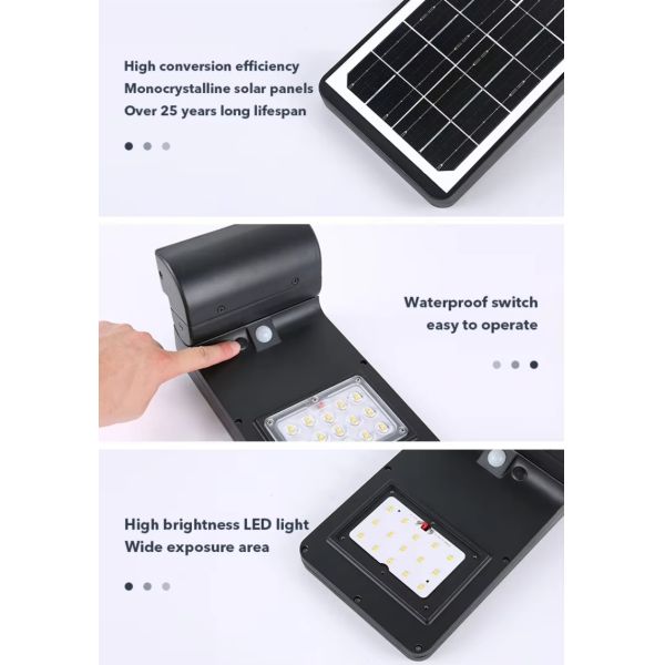 IP65 Waterproof LED Solar Wall Light Modern LED For Outdoor Garden 