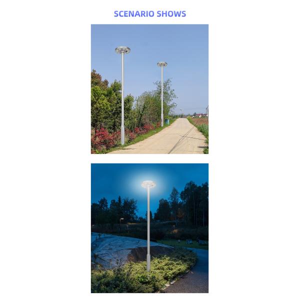 8 Heads 160w Outdoor Led Garden Pole Lights Solar Powered Planet Style D439mm
