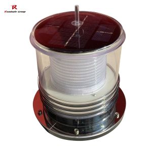 Solar Rechargeable Marine Navigation Light IP68 Waterproof PC Flashing Beacon LED Marine Signal Warning Light