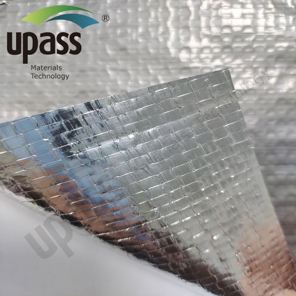 Radiant Barrier Insulation Aluminum Foil Reinforced PP Woven Fabric Roll 85/90/Custom GSM Thickness