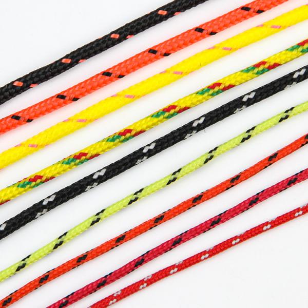da trela reflexiva da corda de 5mm dobro azul trançado em laços de matérias têxteis do fato da roupa da bagagem