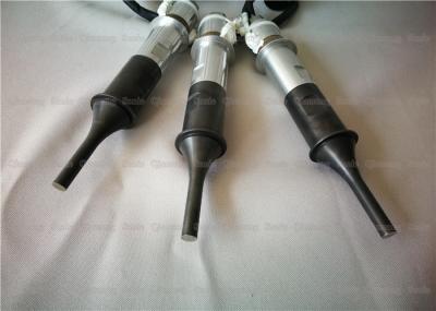Welding 28khz Transducer , Ultrasonic Piezoelectric Transducer With Black Steel Horn