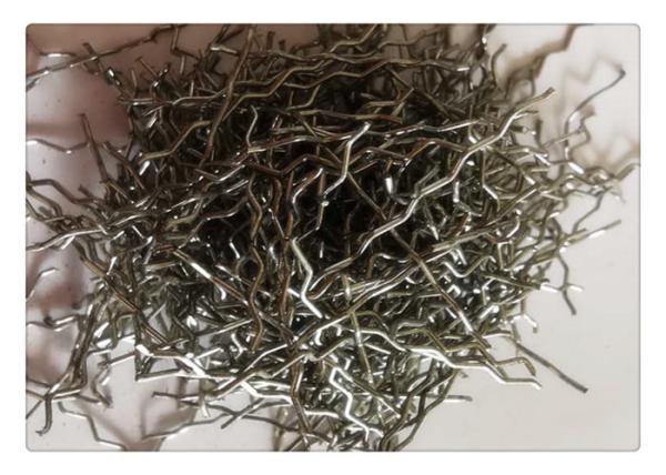 304 Wire Waved 1100mpa Stainless Steel Fiber With Flexural Strength For Road Pavement