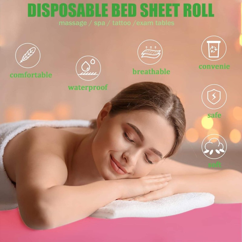 environmentally friendly, convenient, efficient, Hotel Home Beauty Room Use PP Non-Woven Beauty Massage Bed Sheets Disposable Waterproof Hospital Medical Bed Sheet Roll