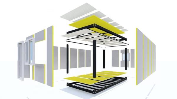 Portable Modular Flat Pack Container House Detachable Hospital Knockdown System