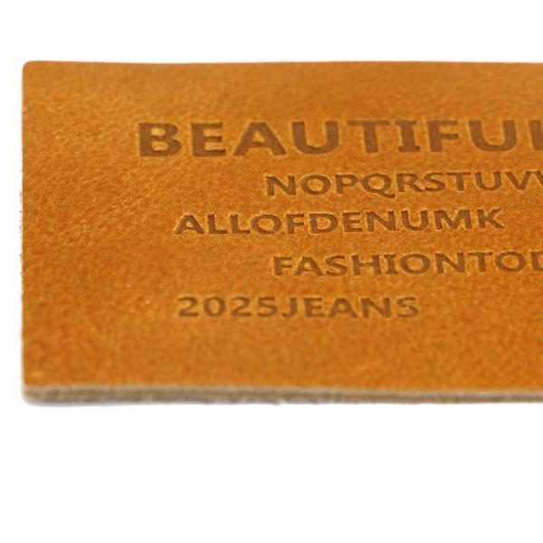 Molding Hot Press Brown Leather Patches For Hat jeans Clothes