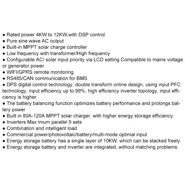 Штабелируя LiFePO4 все в одном инверторе и батарее 20KW 30KW 40KW 50KW