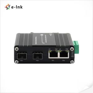 産業ギガビットPoEは2港10/100/1000T 802.3atに2港100/1000Base-X SFPを転換する