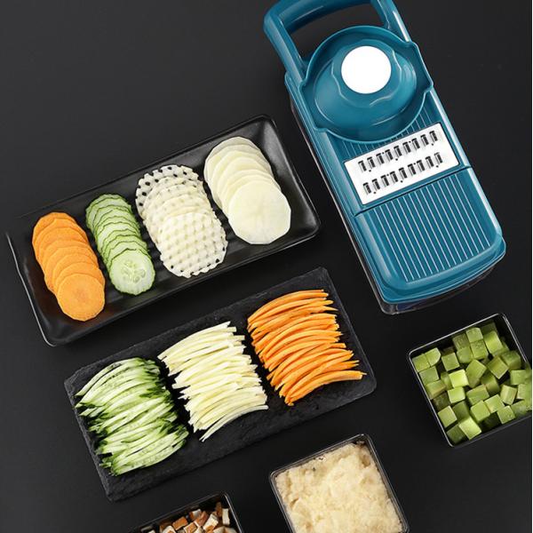 Blue Vegetable Mandoline Chopper Slicer Shredder Household Kitchen Tools