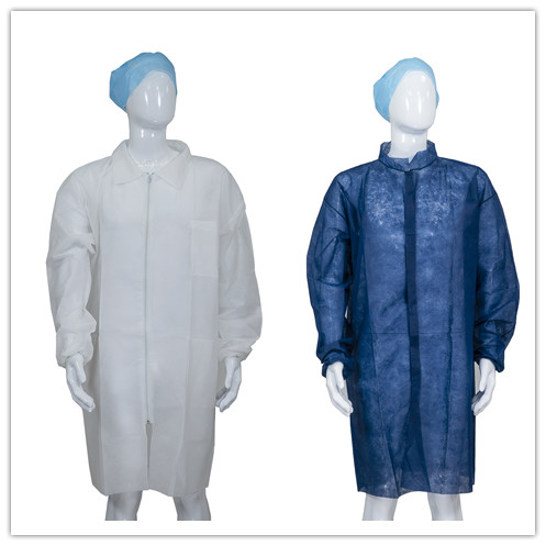 PP/SMS/MP/кнопки пальто лаборатории анти- пыли Tyvek устранимые/Velcros/закрытие застежка-молнии