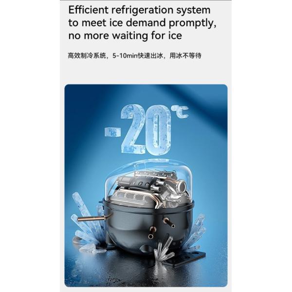 BLG Commercial Electric Ice Maker Machine 17KG Daily Chewing Ice 33lbs Cube Storage Capacity Nugget Ice for Restaurant Home Use