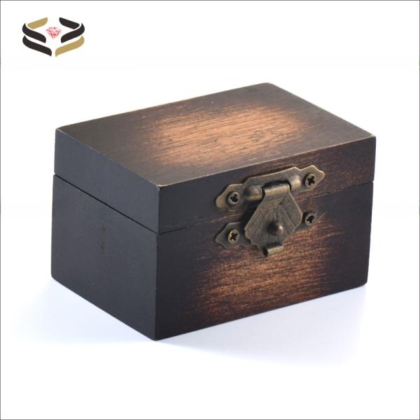 Madera Koa natural grabado en caja de anillos de madera personalizada para anillos de boda 60*40*36mm