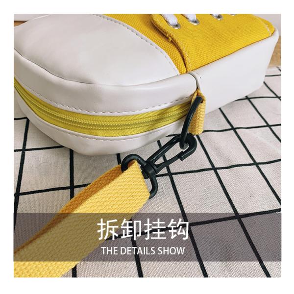 shoelace Canvas bag girls lovely kids young Korean shoulder candy bag logo picture OEM round female School bag wholesale