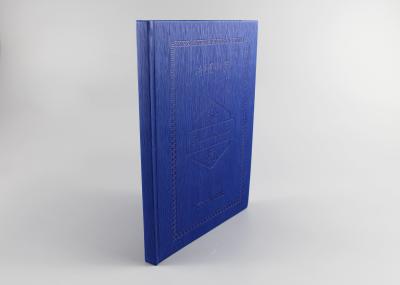 Caderno do livro encadernado do emperramento perfeito A4, grande jornal de couro da capa dura com teste padrão de Debossed