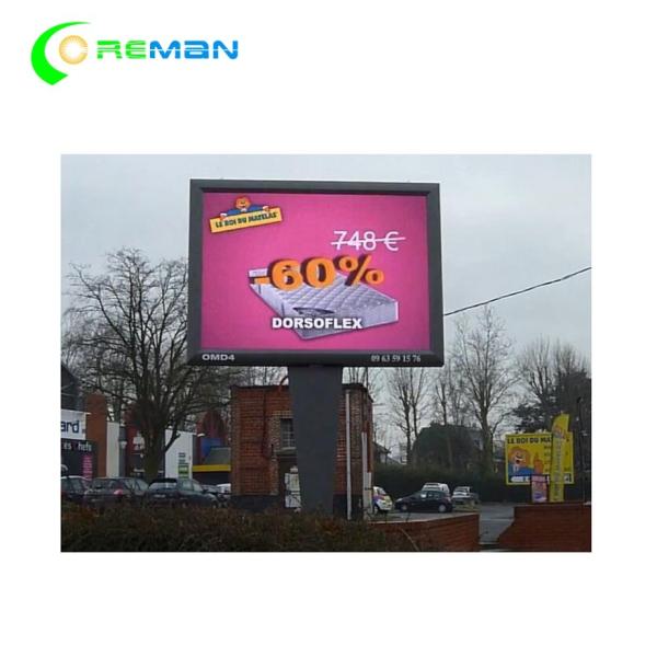 P4 Large LED Wall Screen Display Outdoor Iron Steel Aluminium Material 1920hz