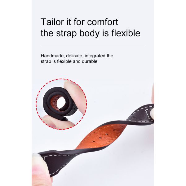 Woven-line 3D Genuine Leather Watch Strap · OEM/ODM