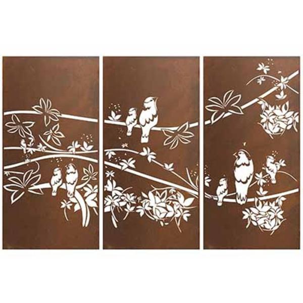 Outdoor Laser Cut Corten Steel Garden Ornaments 1200mm Height