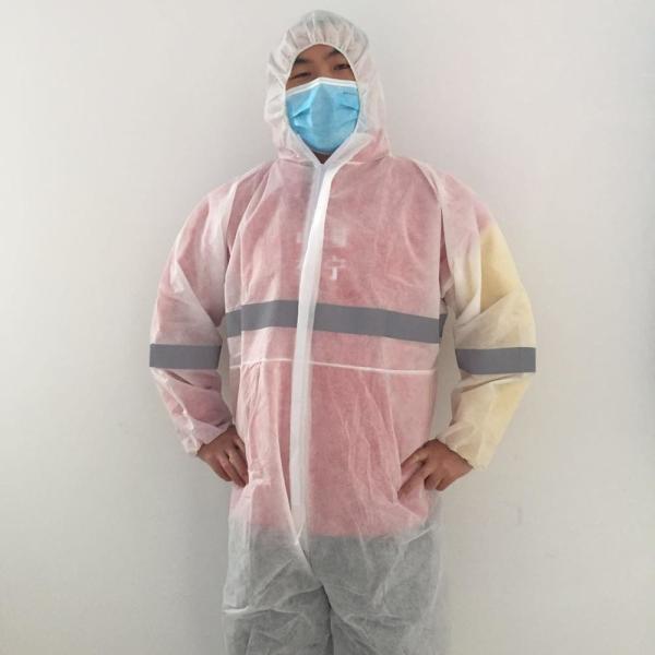 Non Woven Disposable Coverall Suit / Disposable Work Coveralls S-XXXL Size