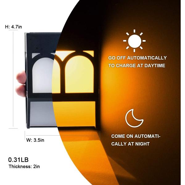 House Shape Solar Powered Garden Lights For Fences Walls Decks Doorways