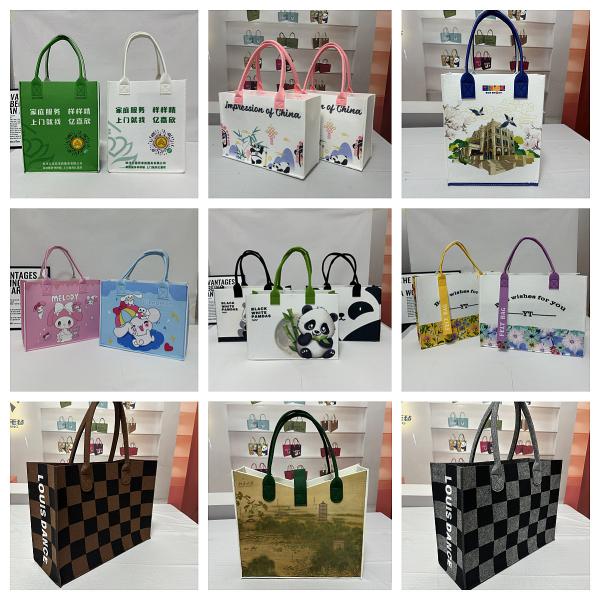 Felt Tote Bag with Durable Handles Grocery Bags Travel Heavy Duty Shopping Find Similar Icon Felt Bags With Your Logo Large Custom Shopping Bag With Logo Felt Tote For Party Recycled Felt Tote Bag