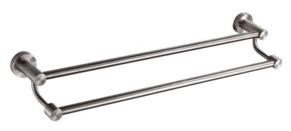 Double towel rail83309B-Brush&Polish&Round &Stainless steel 304 &Bathroom Accessories &kitchen,Sanitary Hardware