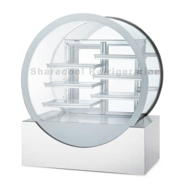 1600x680x1600mm Pastry Cake Display Refrigerator With Water Evaporated Pan