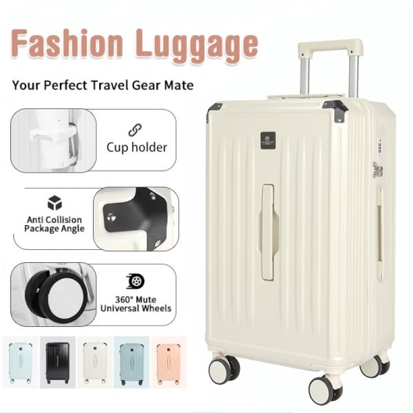 Valise de voyage multifonctionnelle à la mode, de bonne qualité, pratique pour les voyages, valise en aluminium de 26 pouces