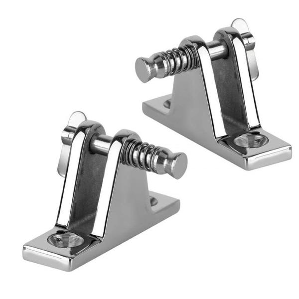 316 Aço inoxidável Bimini Top Deck Hinge Hardware Marítimo para cobertura de acessórios de barco