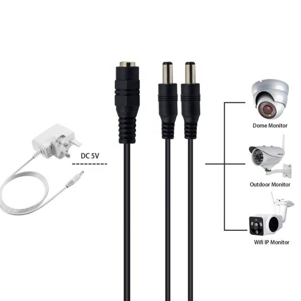 1 to 4 ways 1 Female to 4 Male 5.5x2.1 mm DC Power Supply Splitter Cable for CCTV Camera LED