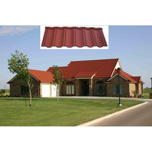 Stone Coat Metal Roof Making Machine 0.3 -0.6 Mm Thickness Non Corrosion