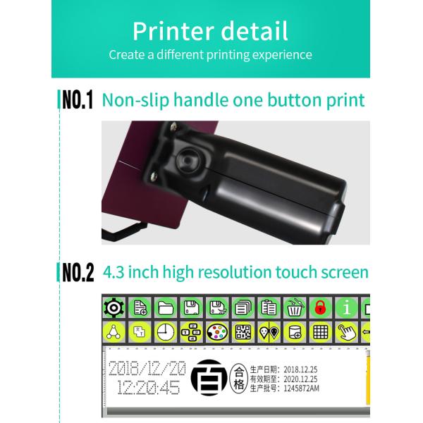 Single Color Handheld Inkjet Printer for English Number Qr/bar Code at Affordable