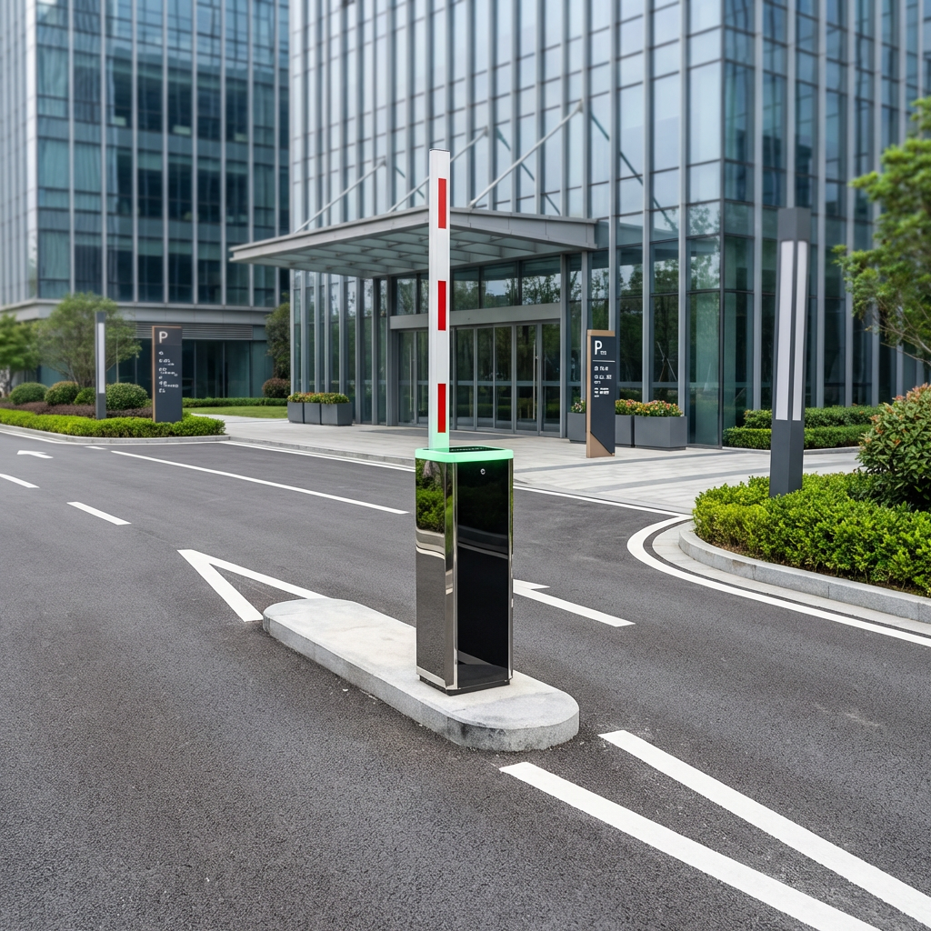 Parking Lot Barrier Gate Access Control System IP44 Rising / Falling Straight Bar Barrier Gate