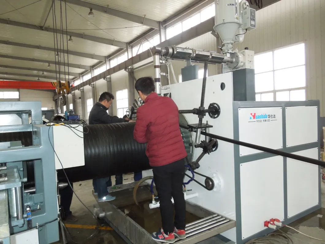 HDPE Large Diameter Hollow Wall Winding Pipe HDPE Structured Wall Pipe Production Line