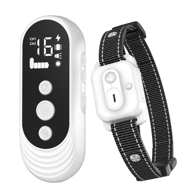 Cross-border New Remote Control Dog Trainer Bark Stop 1000m Electric Shock Collar Nylon ABS IP67 Waterproof Eco-friendly Beep