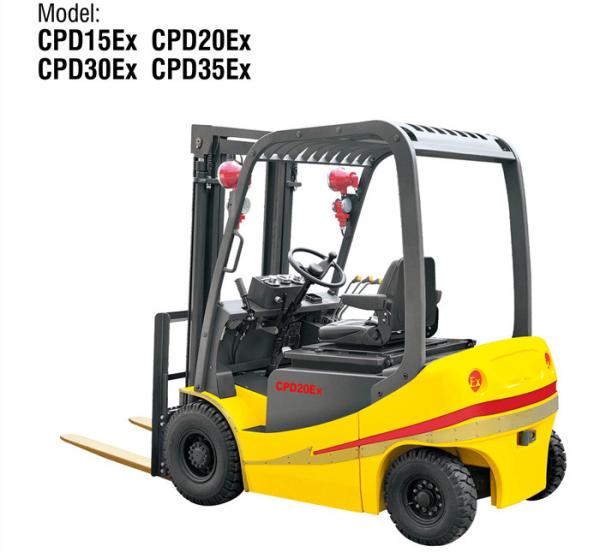 5.6m Height 3.5t  Explosion Proof Sit Down Electric Powered Forklift