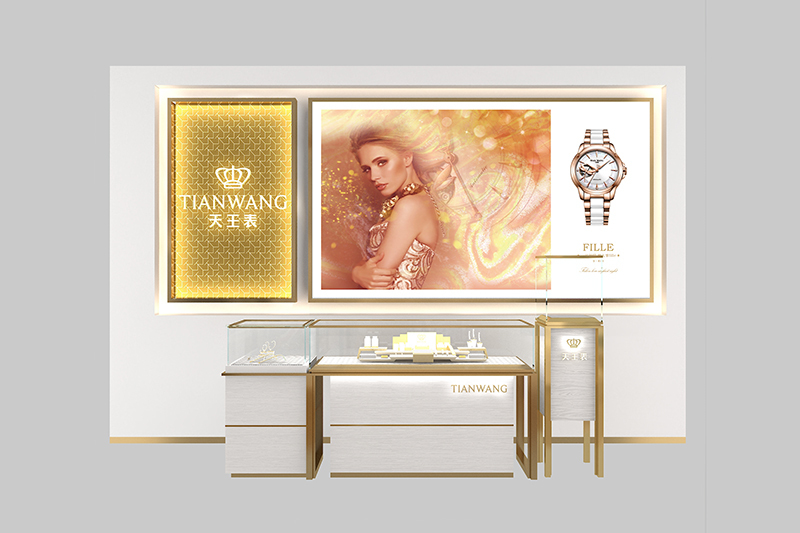 Dustproof Wall Display Cases Anti Rust Luxury Retail Commercial Watch Display Case