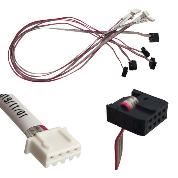 Automobile 28AWG IDC Ribbon Cable Single Row Rubber Silica PE PVC