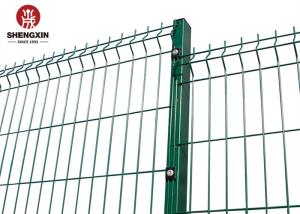 Round Post Metal Wire Fence Triangle Bend 3D Panel
