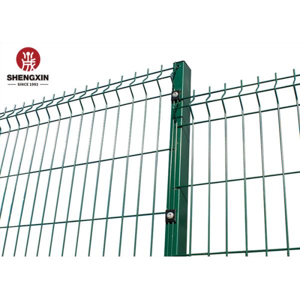 Round Post Metal Wire Fence Triangle Bend 3D Panel