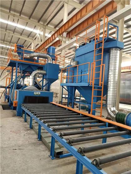 H Beam Roller Conveyor Shot Blasting Machine Roller Distance 800mm