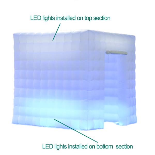 Inflatable Led 360 Photo Booth Enclosure Golden Inflatable Photo Booth With Camera