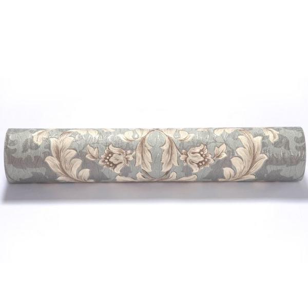 Rustic Embossed Washable Vinyl Wallpaper , Symmetrical Floral Pattern Wallpaper