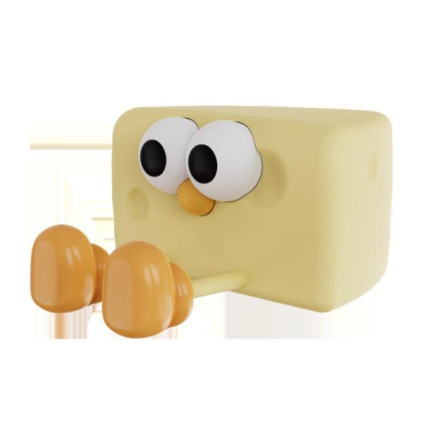 Funny Rechargeable LED Night Lamp Cute Cartoon Cheese Silicone Table Lamp Touch Sensor Animals DIY Kids Bedroom Gift Children