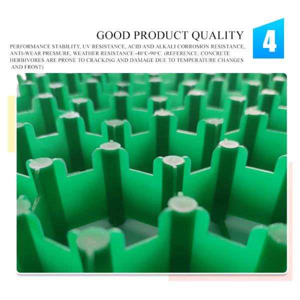 CE/ISO9001/ISO14001 Certified 38 48mm Plastic Grass Paver for Parking Lot and Driveway