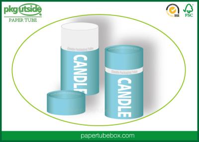 Recyclable Round Candle Packaging Boxes Paper Tube Packaging Can Durable