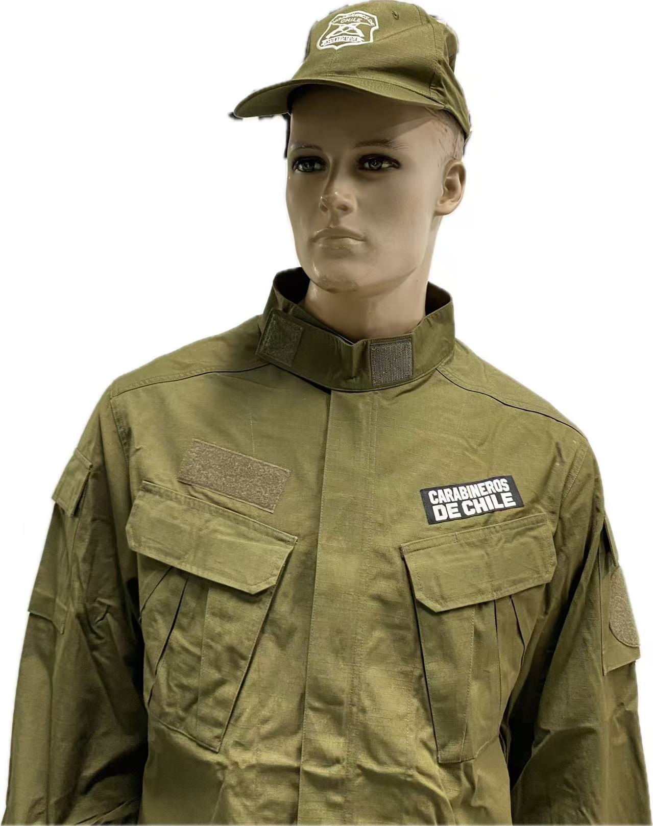 Durable Ripstop Olive Green Tactical Suit Men's Combat Uniform Set with Multi Pockets